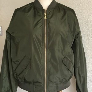 Green bomber jacket